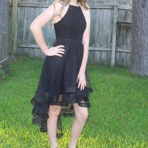 Black High low Homecoming dress